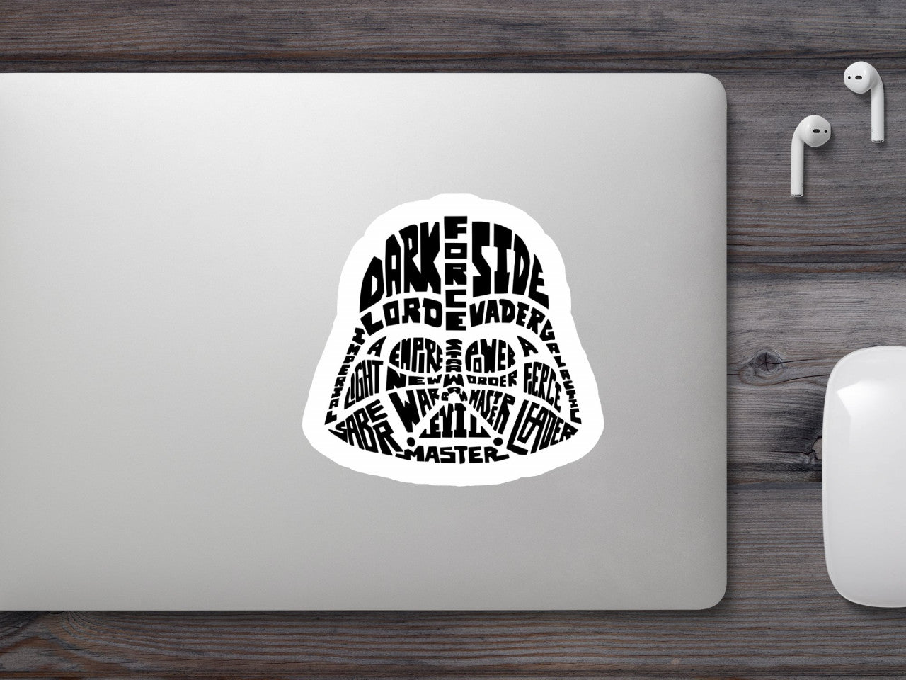 Set 5 bucati, Sticker decorativ, Star wars Dark Side, Rezistent la apa, NO8639, 6 cm, Multicolor