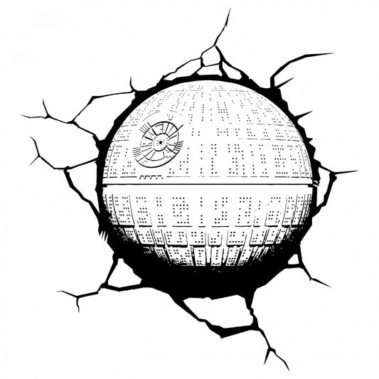 Set 5 bucati, Sticker decorativ, Star wars Death Star, Rezistent la apa, NO9647, 6 cm, Multicolor