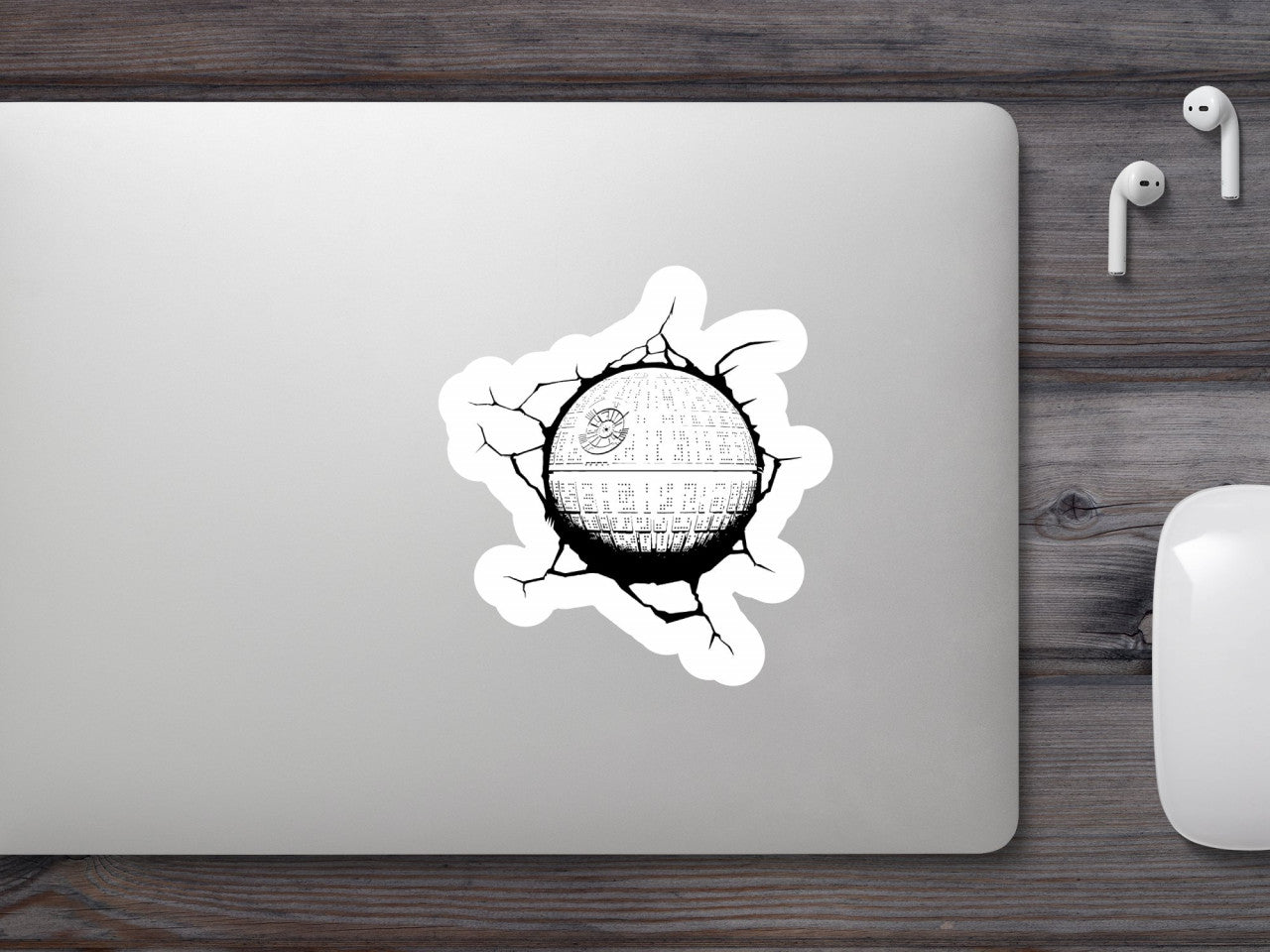 Set 5 bucati, Sticker decorativ, Star wars Death Star, Rezistent la apa, NO9647, 6 cm, Multicolor