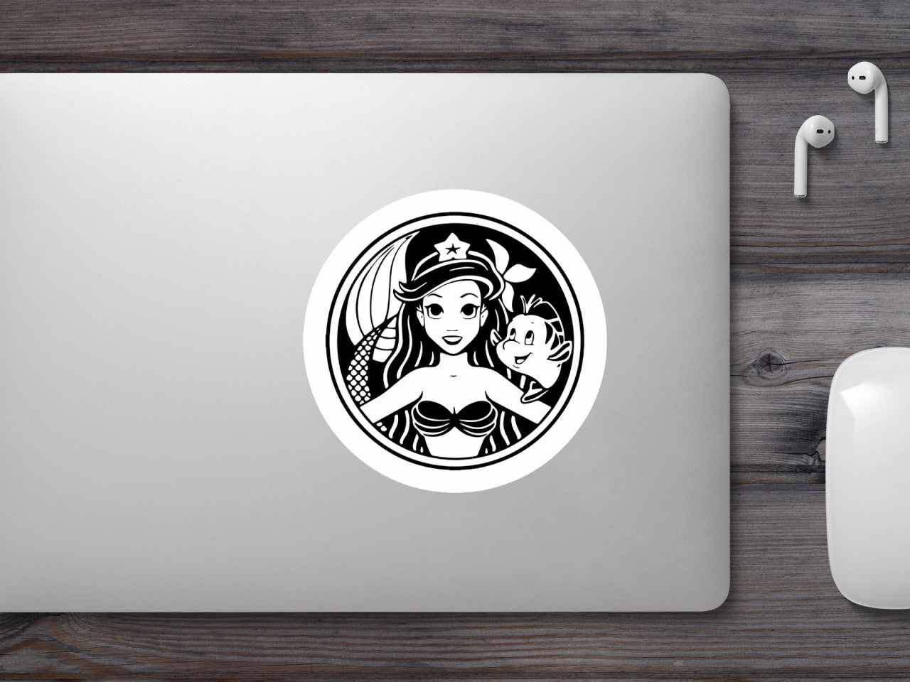 Set 5 bucati, Sticker decorativ, Starbucks Coffee Ariel, Rezistent la apa, NO9212, 6 cm, Multicolor