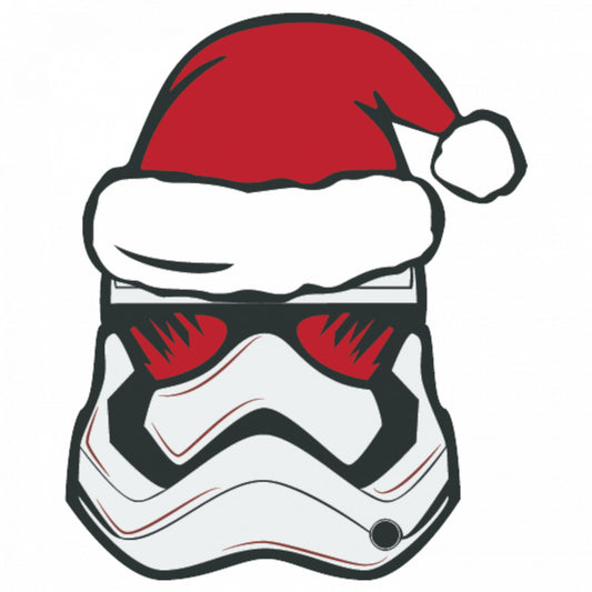 Set 5 bucati, Sticker decorativ, Starwars Stormtrooper Christmas, Rezistent la apa, NO8350, 6 cm, Multicolor