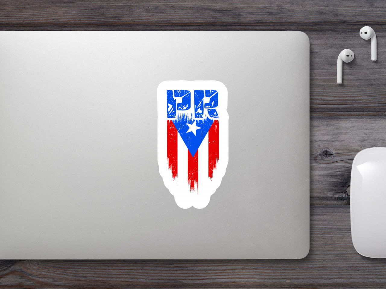 Set 5 bucati, Sticker decorativ, Steag Puerto Rico, Rezistent la apa, NO8340, 6 cm, Multicolor