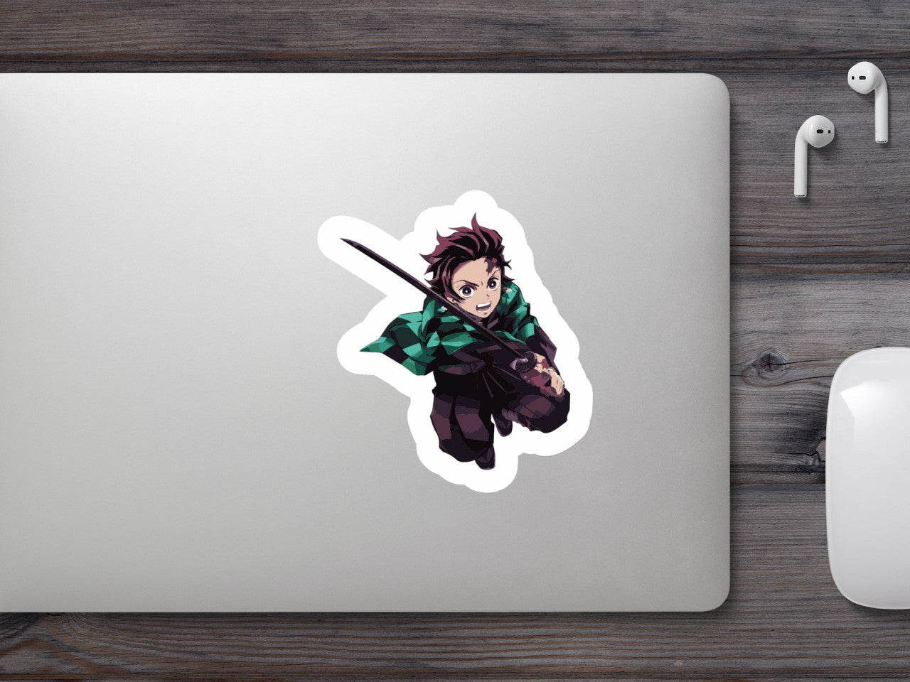 Set 5 bucati, Sticker decorativ, Tanjiro Kamado Demon Slayer, Rezistent la apa, NO8300, 6 cm, Multicolor