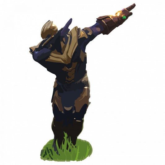Set 5 bucati, Sticker decorativ, Thanos Fortnite, Rezistent la apa, NO8311, 6 cm, Multicolor
