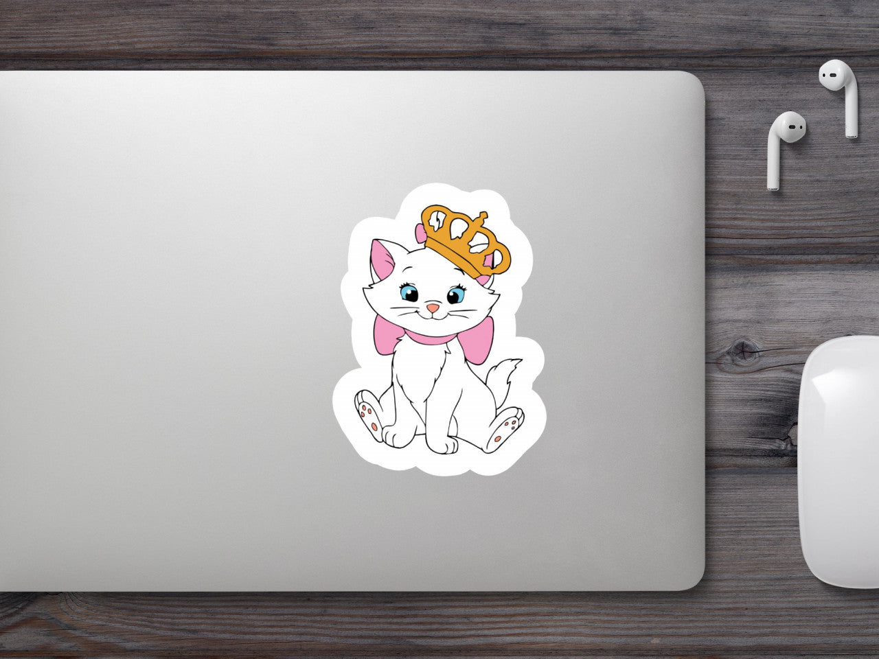 Set 5 bucati, Sticker decorativ, The Aristocats Marie regina, Rezistent la apa, NO8358, 6 cm, Multicolor