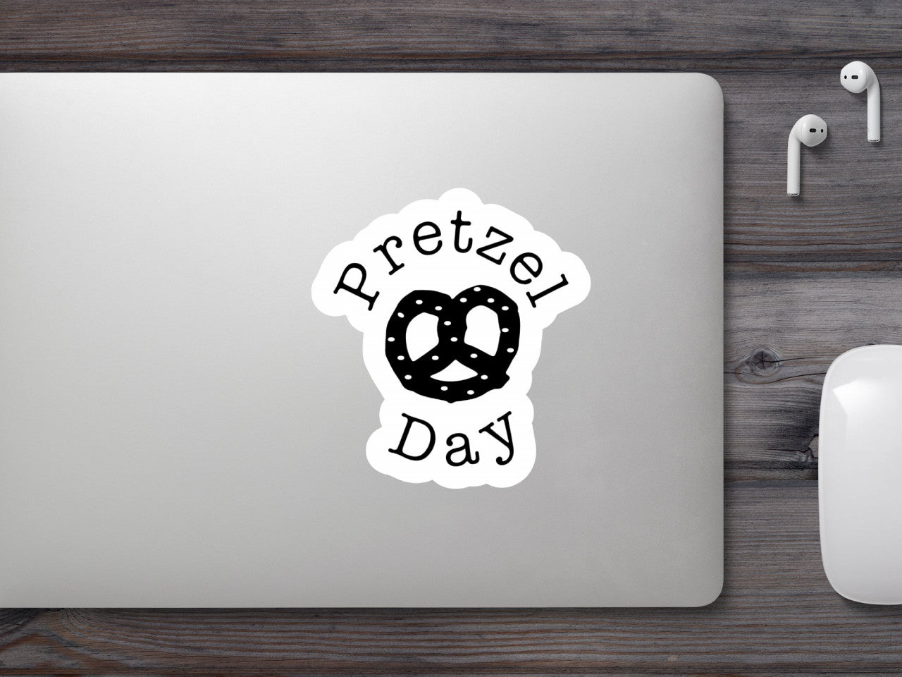 Set 5 bucati, Sticker decorativ, The office Pretzel Day, Rezistent la apa, NO8419, 6 cm, Multicolor