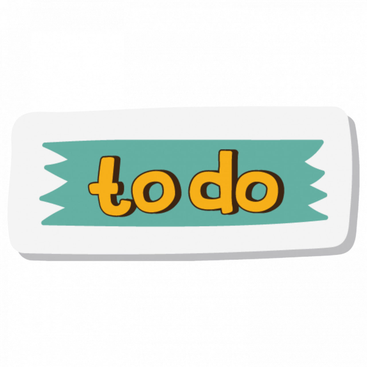 Set 5 bucati, Sticker decorativ, To do, Rezistent la apa, NO10166, 6 cm, Multicolor