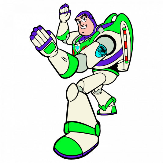 Set 5 bucati, Sticker decorativ, Toy Story Buzz Lightyear, Rezistent la apa, NO7855, 6 cm, Multicolor