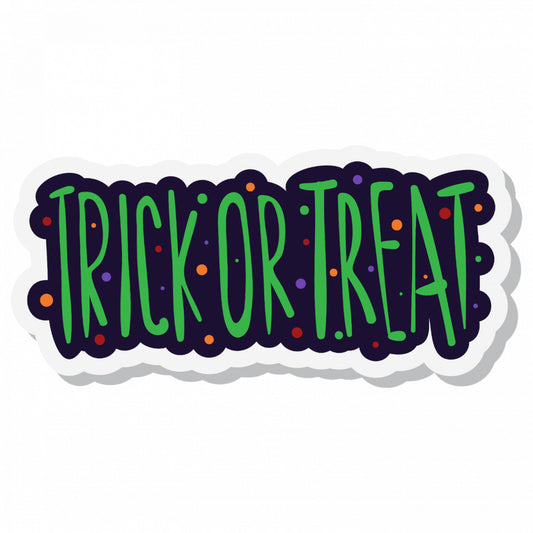 Set 5 bucati, Sticker decorativ, Trick or Treat de halloween, Rezistent la apa, NO8531, 6 cm, Multicolor