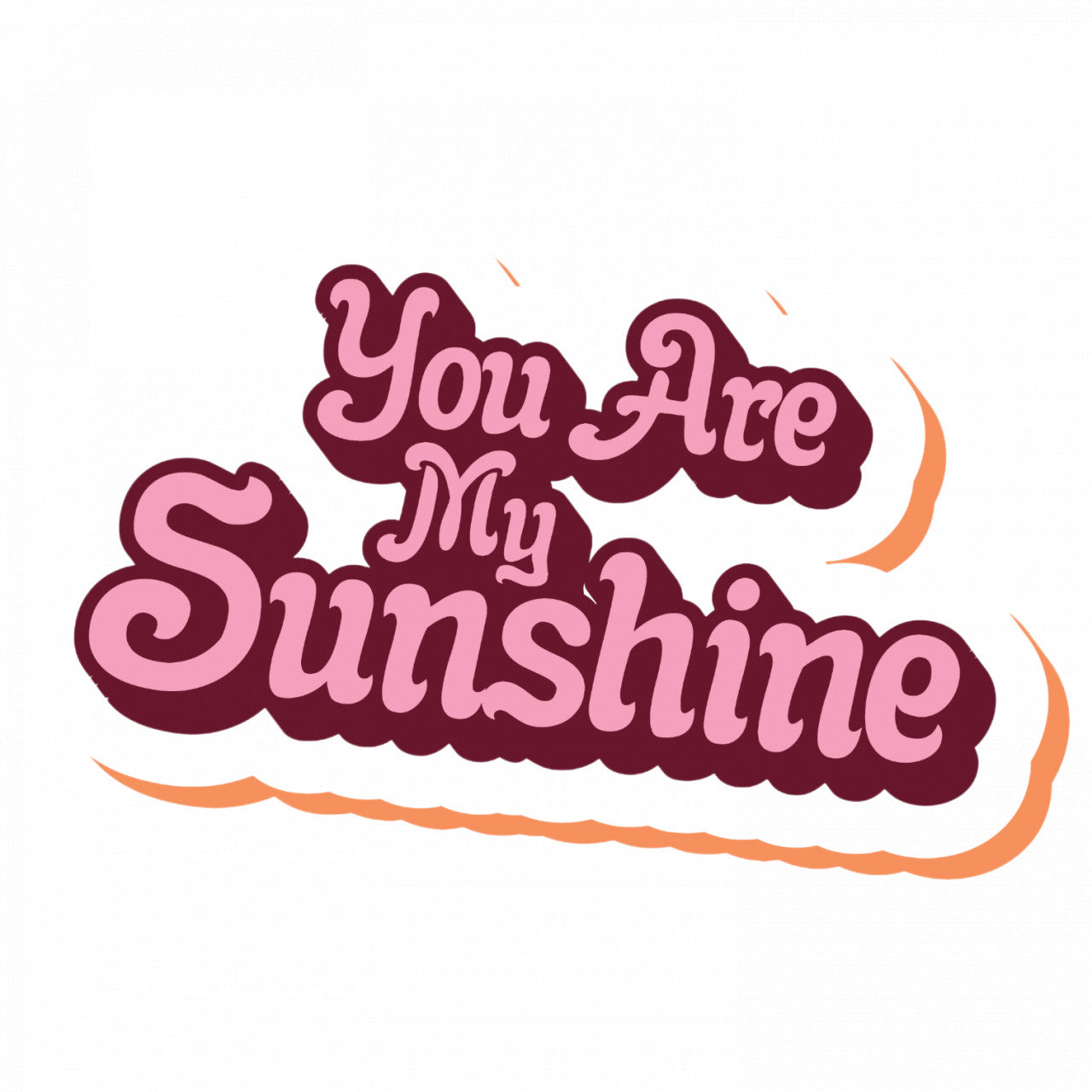 Set 5 bucati, Sticker decorativ, You are my sunshine, Rezistent la apa, NO7668, 6 cm, Multicolor