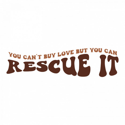 Set 5 bucati, Sticker decorativ, You cant buy love but you can rescue it, Rezistent la apa, NO8404, 6 cm, Multicolor