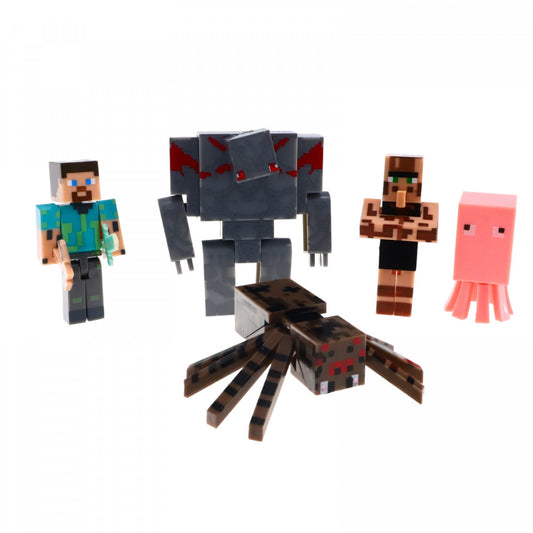 Set 5 figurine, Minecraft, NO4423, 8 -9 cm, Multicolor