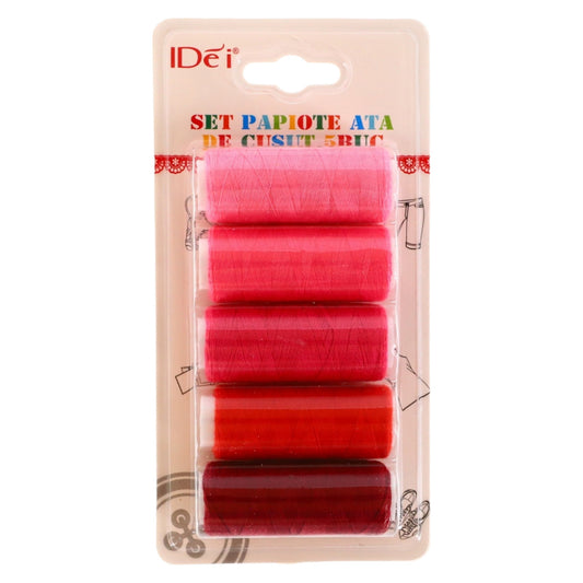 Set 5 papiote cu ata de cusut, NO2345, 6 cm, Multicolor