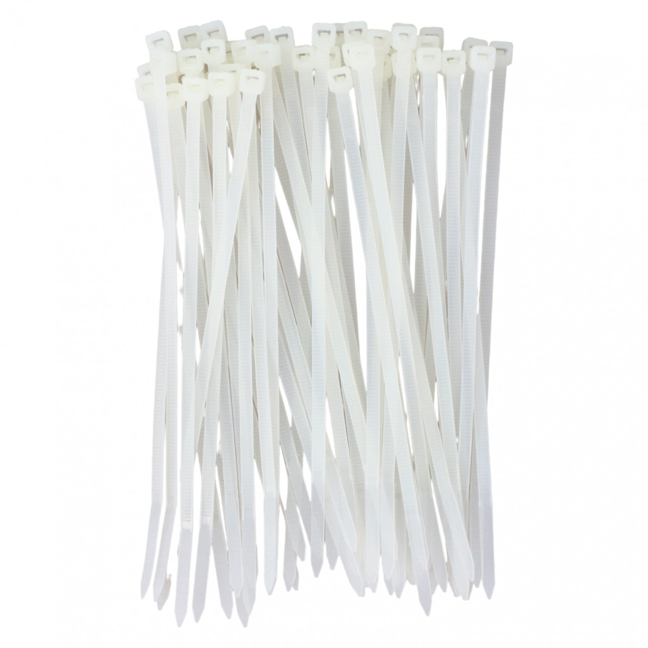 Set 50 buc, Soricei / Coliere de Plastic, Bossram, 4 mm x 150 mm, Alb