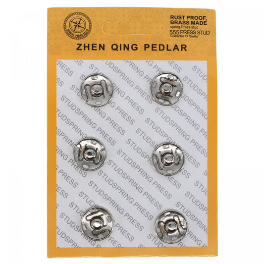 Set 6 buc, Nasturi tip capse din metal, NO561, 1.6 cm, Argintiu