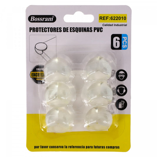 Set 6 buc, Protectie anticoliziune pentru copii, protectie colturi mobila, NO5423, 2.5 cm, Transparent