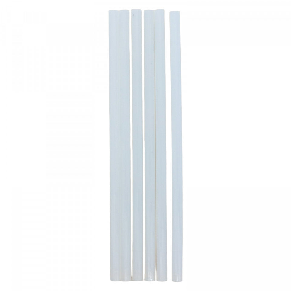 Set 6 bucati, Baton de silicon, rezerve pentru pistolul de lipit, 0.7 x 19 cm, Transparent