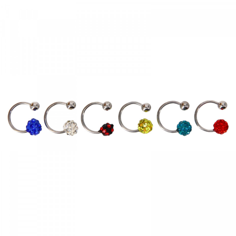 Set 6 bucati, Body Piercing, 1.3 cm, Multicolor