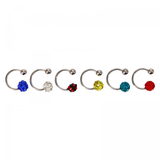 Set 6 bucati, Body Piercing, 1.3 cm, Multicolor