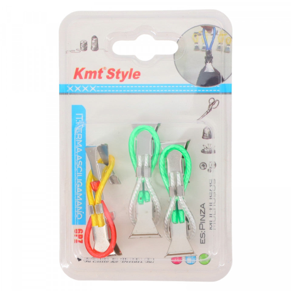 Set 6 bucati, Cleme universale, 5 cm, Multicolor