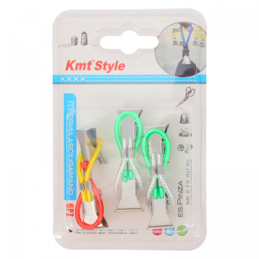 Set 6 bucati, Cleme universale, 5 cm, Multicolor