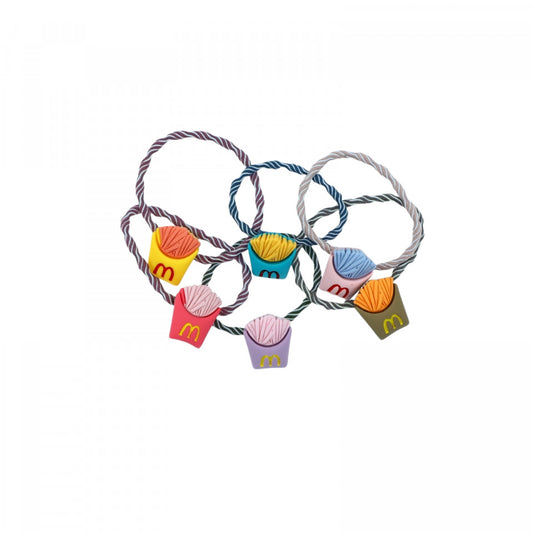 Set 6 bucati, Elastice de par, pentru codite, McDonald's, 4 cm, Multicolor