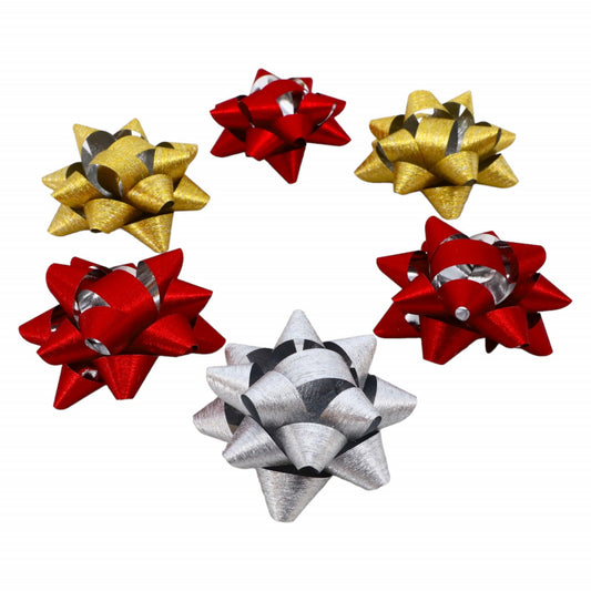 Set 6 bucati Fundite pentru cadouri, NO038, 8 cm, Multicolor