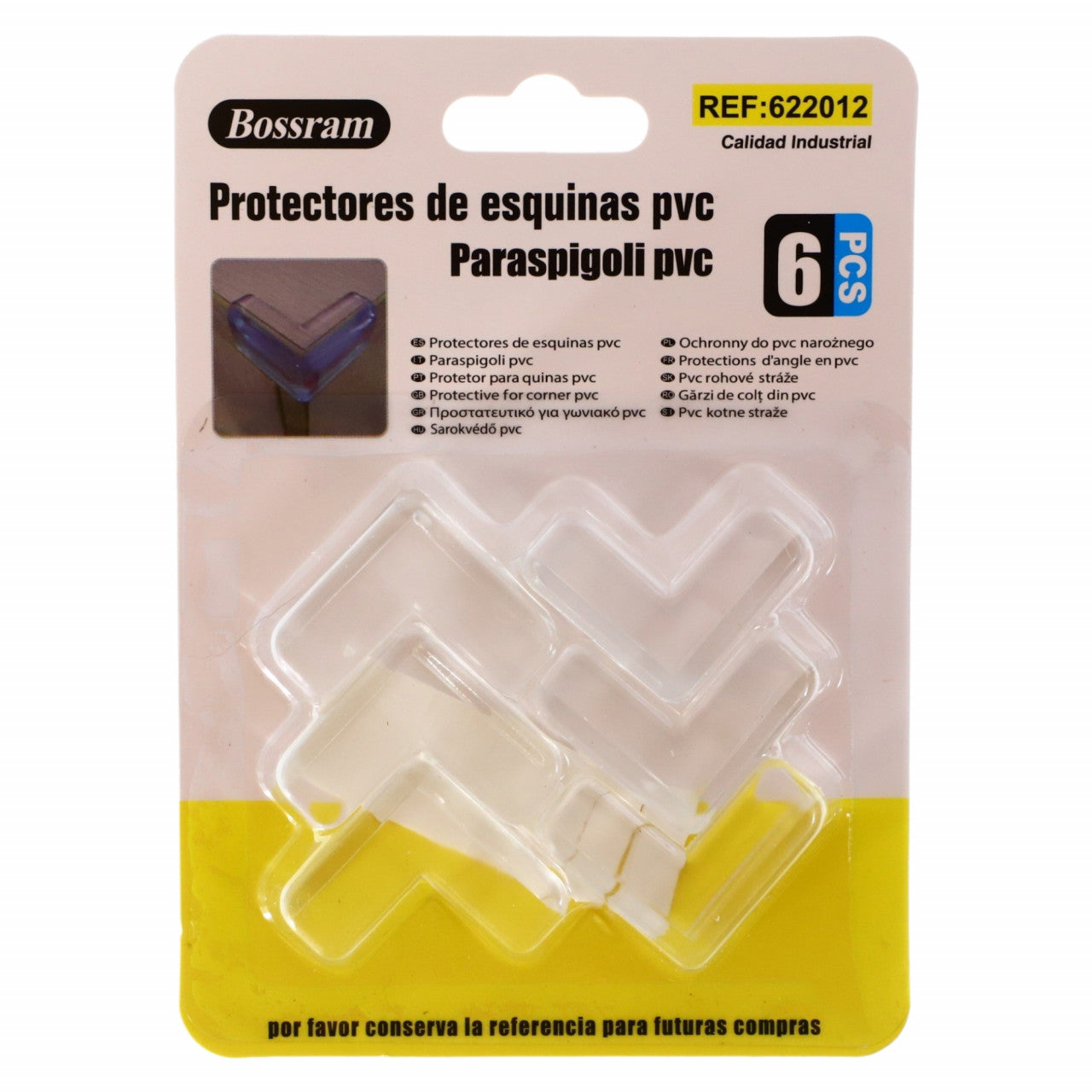 Set 6 bucati, protectie coluri si copii, NO56, 3 cm, Transparent