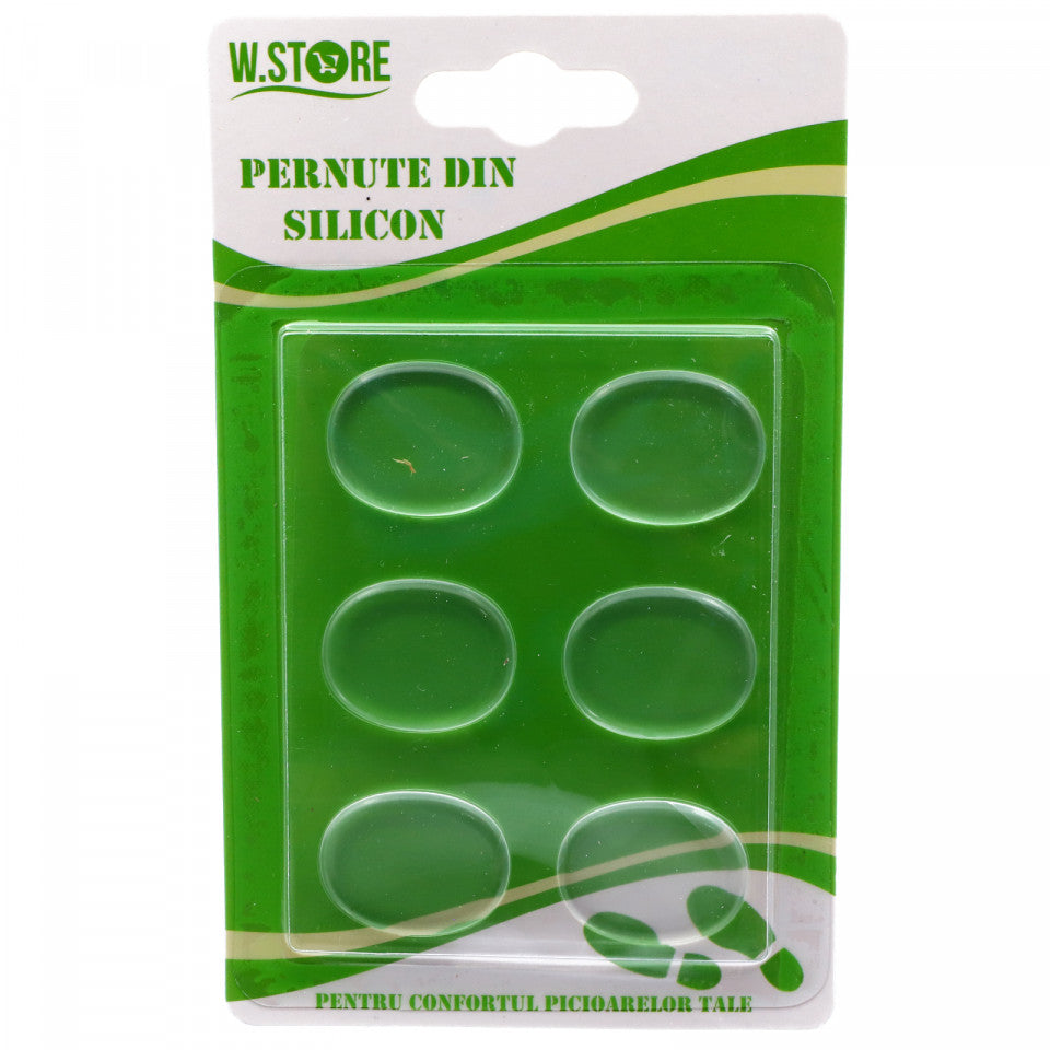 Set 6 bucati, Talonete / Pernute din silicon pentru confort, ortopedic, transparente