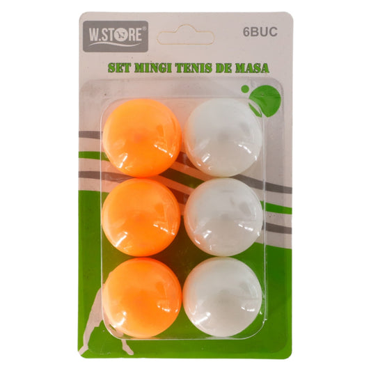 Set 6 mingi pentru ping pong, NO42343, Multicolor