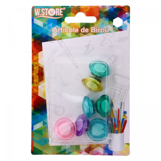 Set 7 magneti pentru tabla metalica, 2 cm, Multicolor