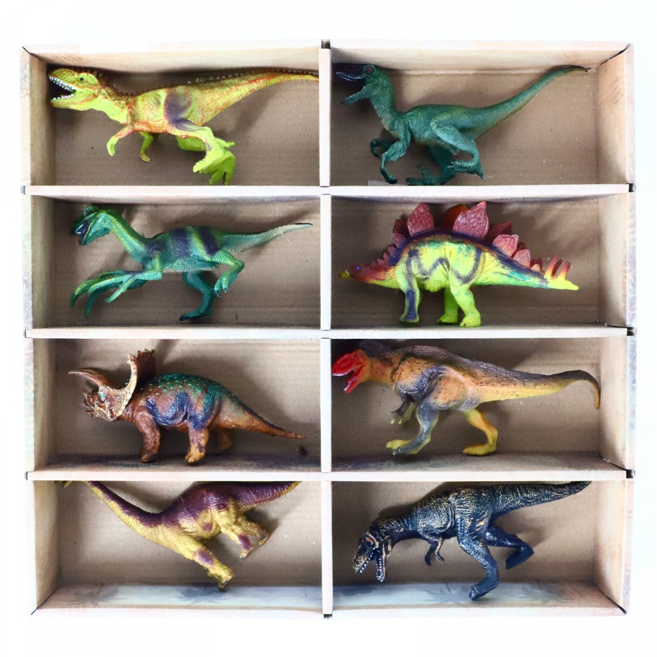 Set 8 Figurine Dinozauri, NO1098, 14-17 cm, Multicolor