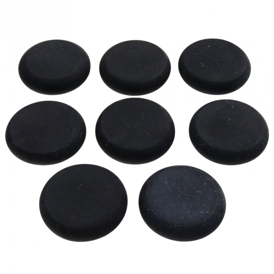 Set 8 pietre vulcanice pentru masaj, 6 cm, Negru