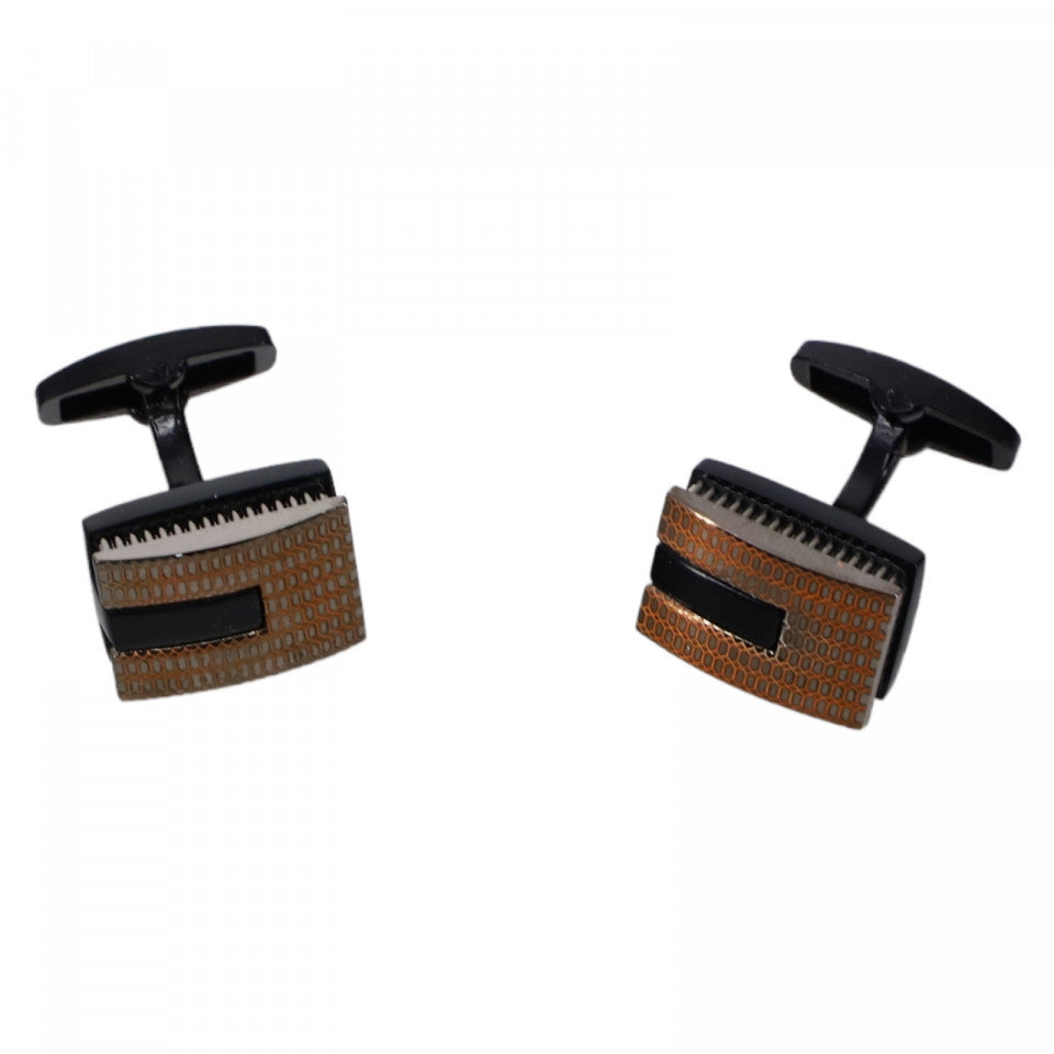 Set butoni camasa, Otel inoxidabil, Forma dreptunghi, 1.2 x 1.8 cm, NO2684, Argintiu