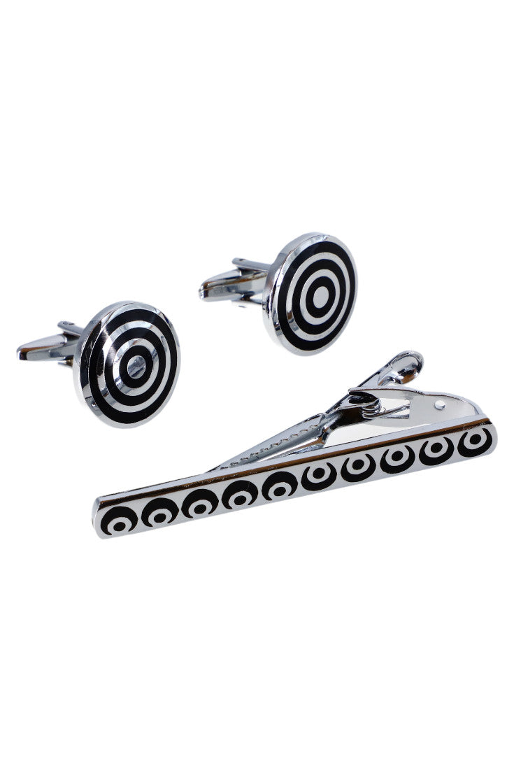 Set butoni camasa, Otel inoxidabil, Forma rotunda, NO2278, 1.9 cm, Argintiu