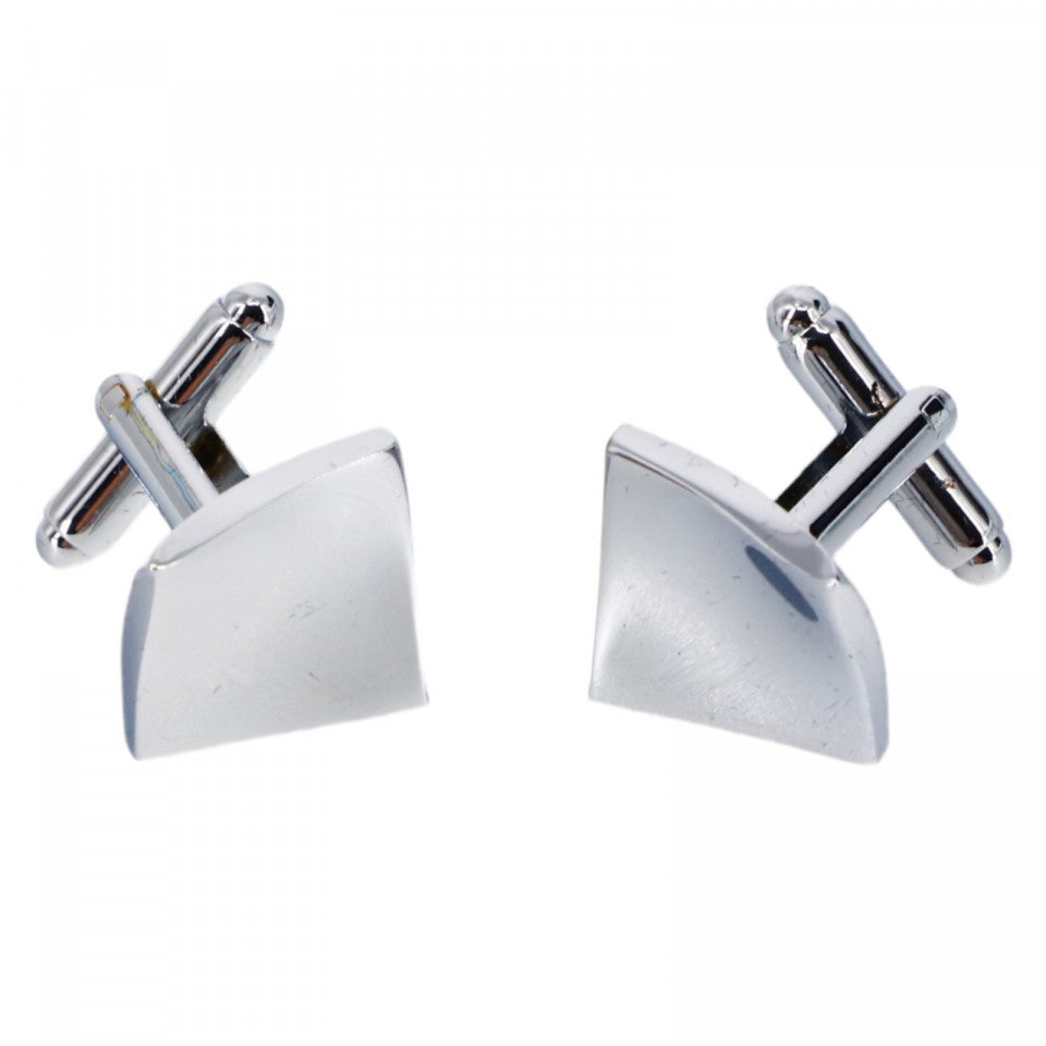 Set butoni camasa, Otel inoxidabil, NO4269, Forma patrata, 1.8 cm, Argintiu