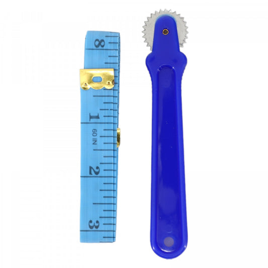 Set Centimetru cu Marcator pentru croitorie, NO3224, Albastru