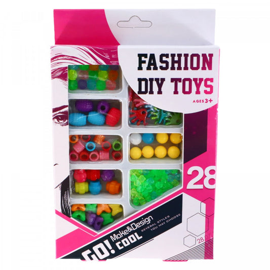 Set creativ cu accesorii pentru realizarea bratarilor, NO205, 110 piese, Multicolor