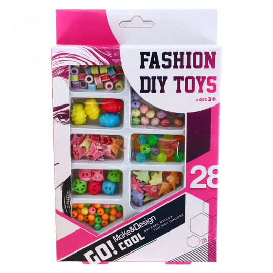 Set creativ cu accesorii pentru realizarea bratarilor, NO971, 140 piese, Multicolor