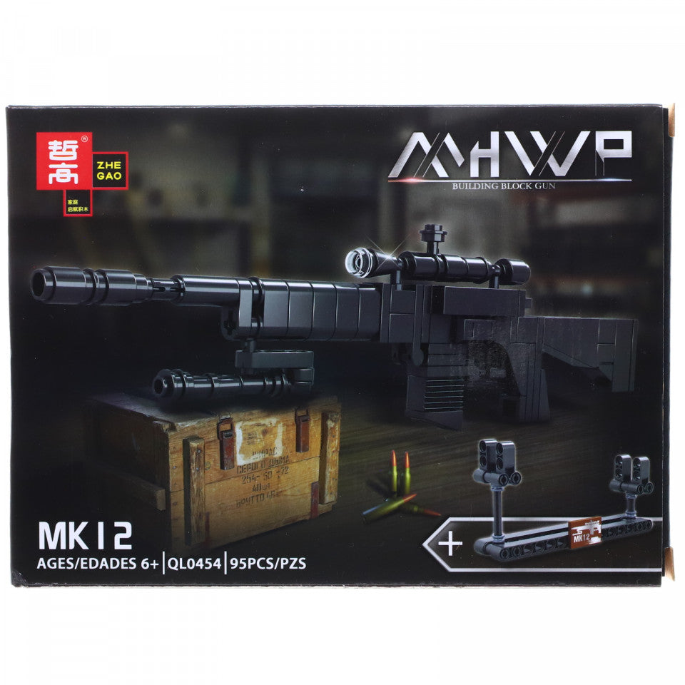 Set de constructie, Arma de jucarie, MK12, 95 piese