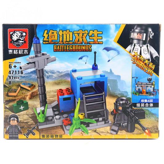 Set de constructie Lego, Centrul de transmisie tip PUBG, 91 Piese