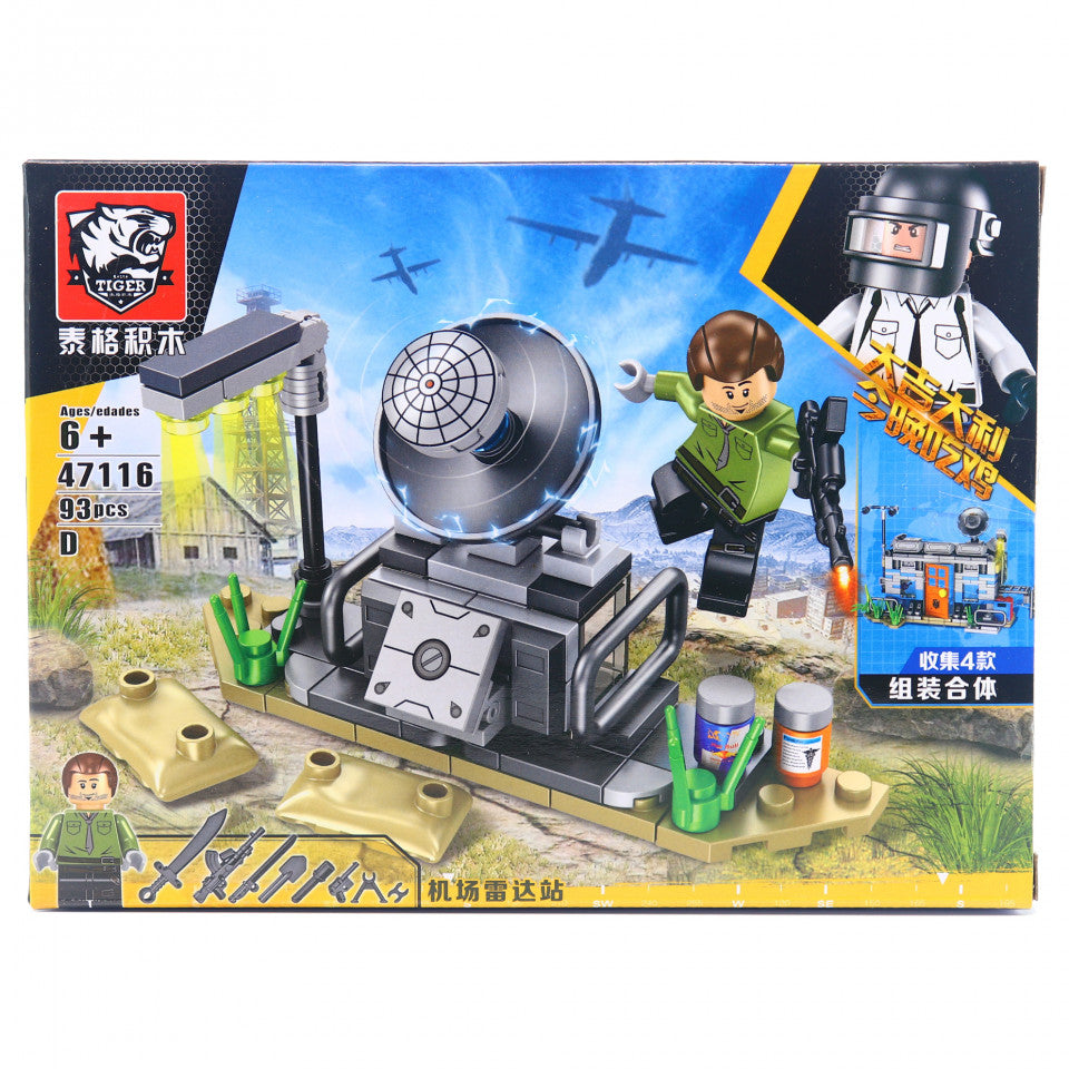 Set de constructie Lego, Conexiune prin satelit tip PUBG, 93 Piese