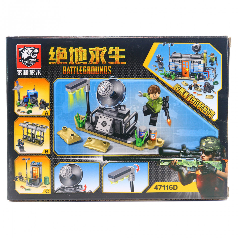 Set de constructie Lego, Conexiune prin satelit tip PUBG, 93 Piese