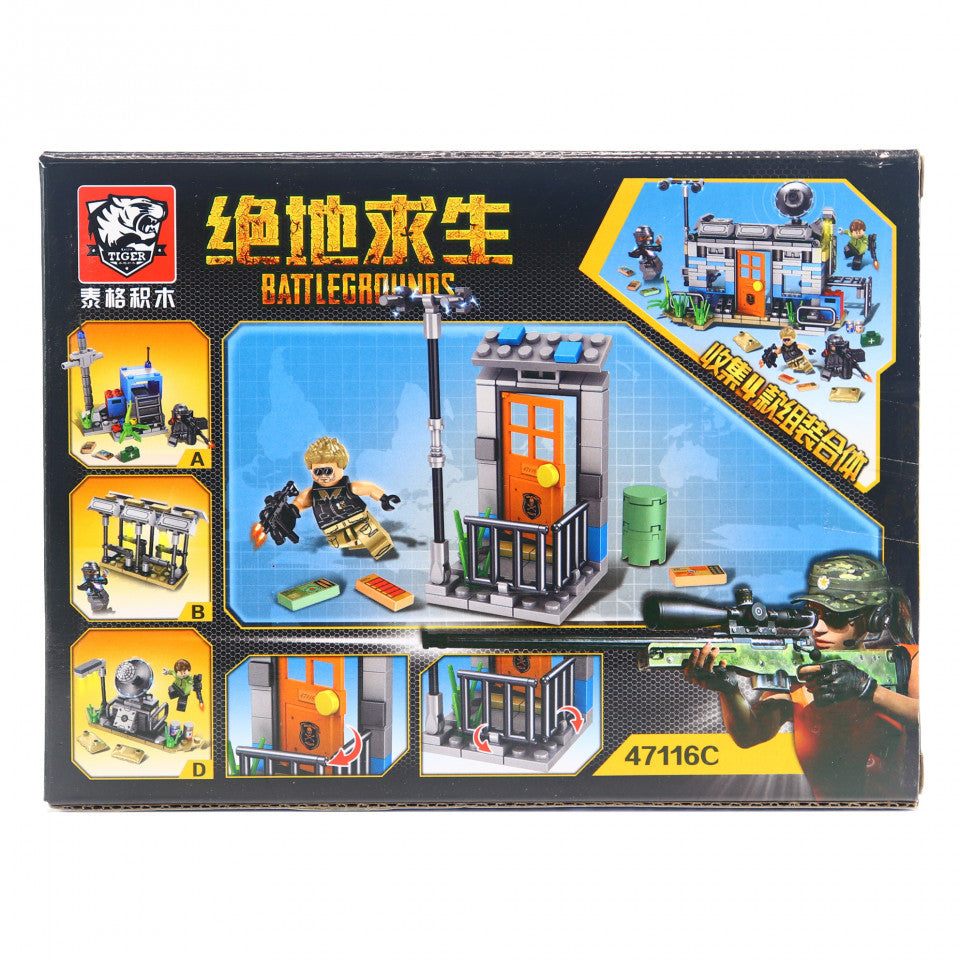 Set de constructie Lego, Razboinul neinfricat tip PUBG, 87 Piese