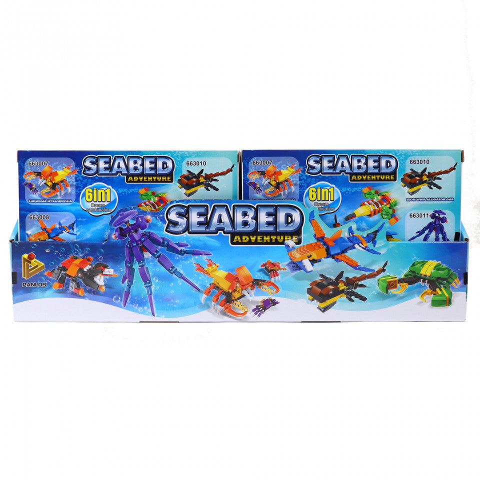 Set de constructie Lego, Seabed Animale marine 6 in 1, 586 piese