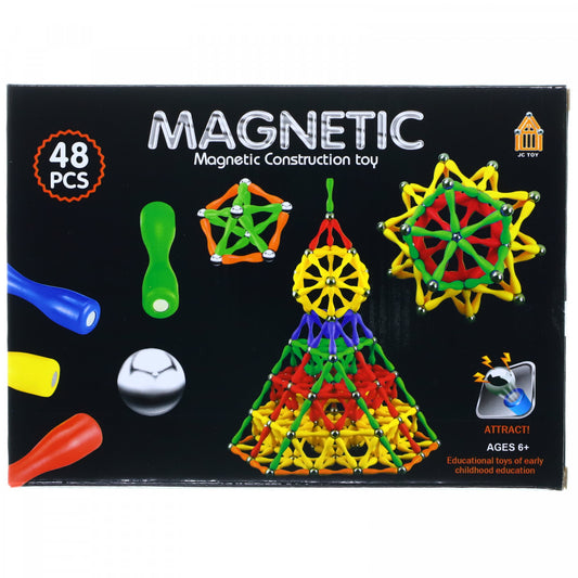 Set de constructie magnetic, AQ-757, 48 piese