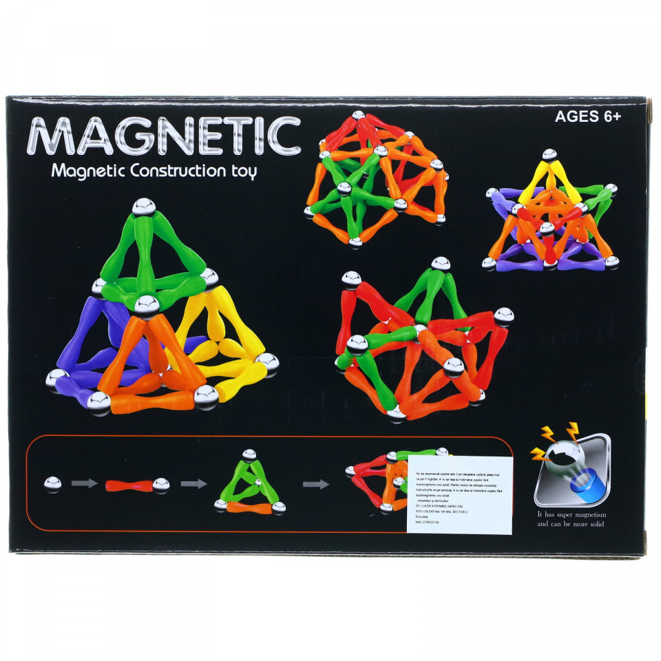 Set de constructie magnetic, AQ-757, 48 piese