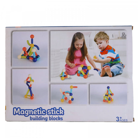 Set de constructie magnetic, NO511, 3 ani, 64 piese, Multicolor