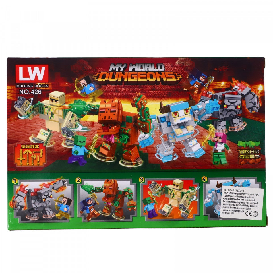 Set de constructie, Minecraft Dungeons, NO426-3, 153 piese, Multicolor