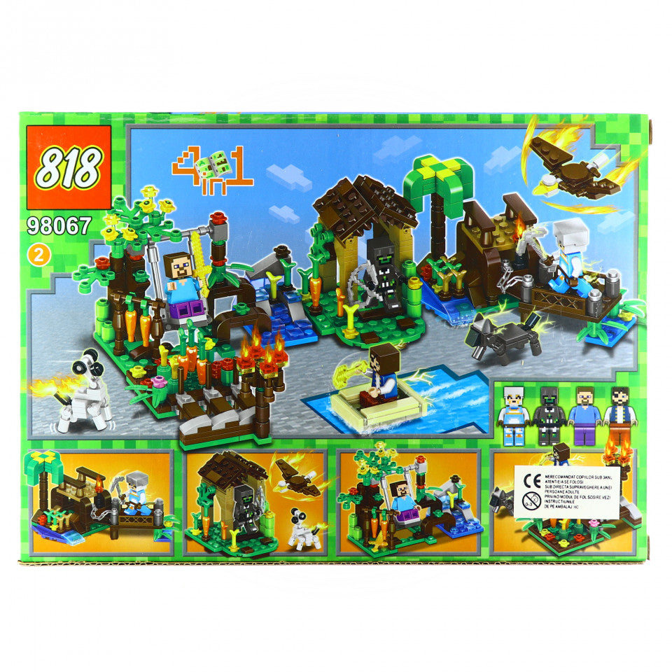 Set de constructie, tip My World, Spatiul de joaca al fermei, 148 piese